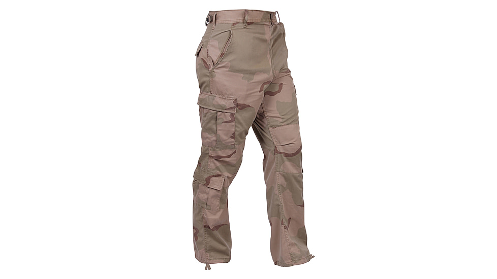 Rothco Vintage Camo Paratrooper Fatigue Pants, Woodland Camo, Small, 2586-WoodlandCamo-S