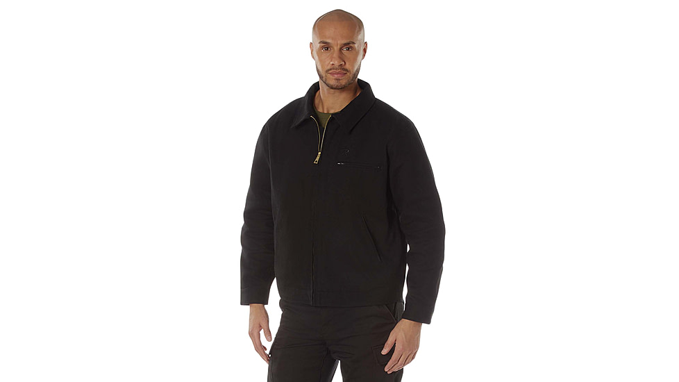 Rothco Canvas Work Jacket, Black, Small, 613902039124