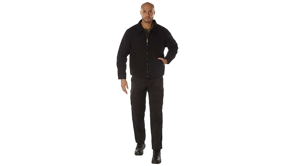 Rothco Canvas Work Jacket, Black, Small, 613902039124