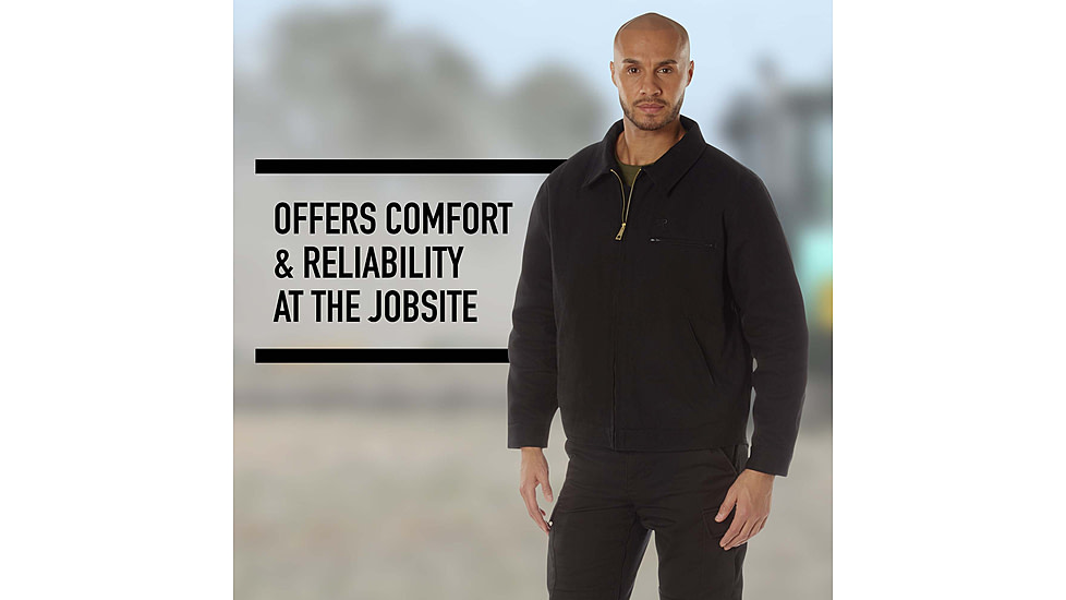 Rothco Canvas Work Jacket, Black, Small, 613902039124
