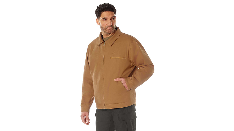 Rothco Canvas Work Jacket, Work Brown, Small, 613902039193