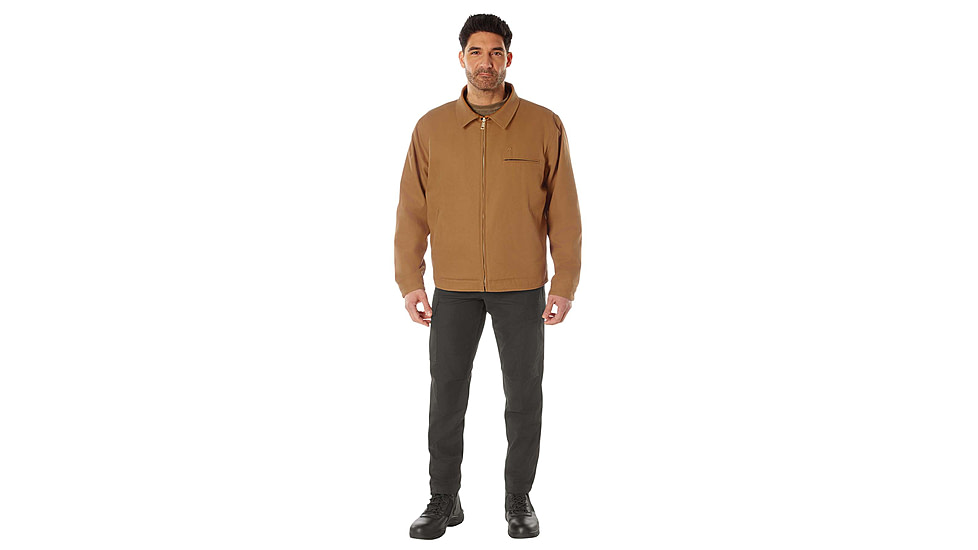 Rothco Canvas Work Jacket, Work Brown, Small, 613902039193