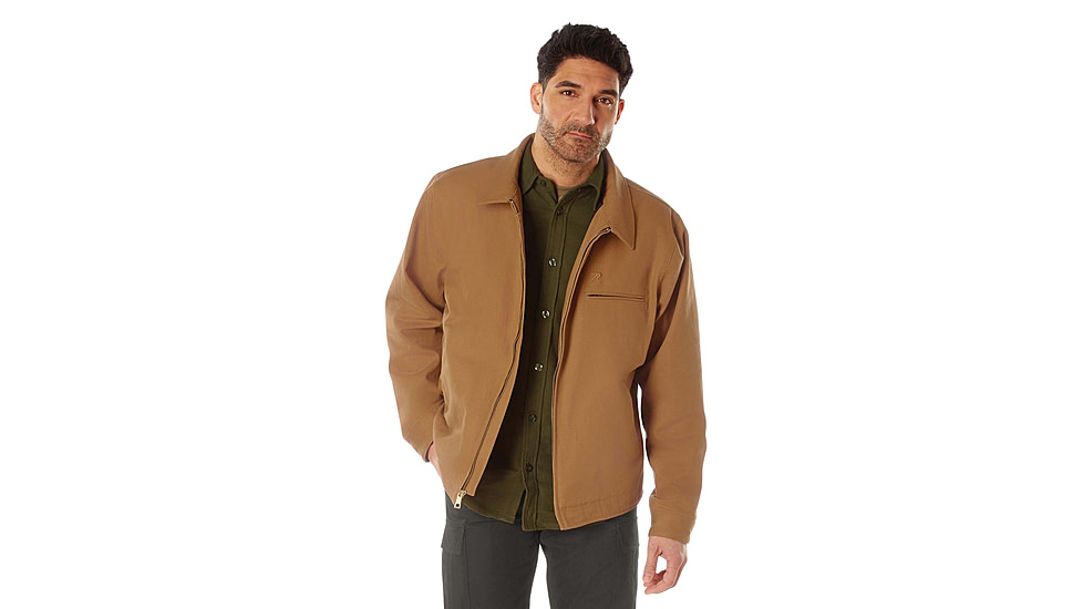 Rothco Canvas Work Jacket, Work Brown, Small, 613902039193