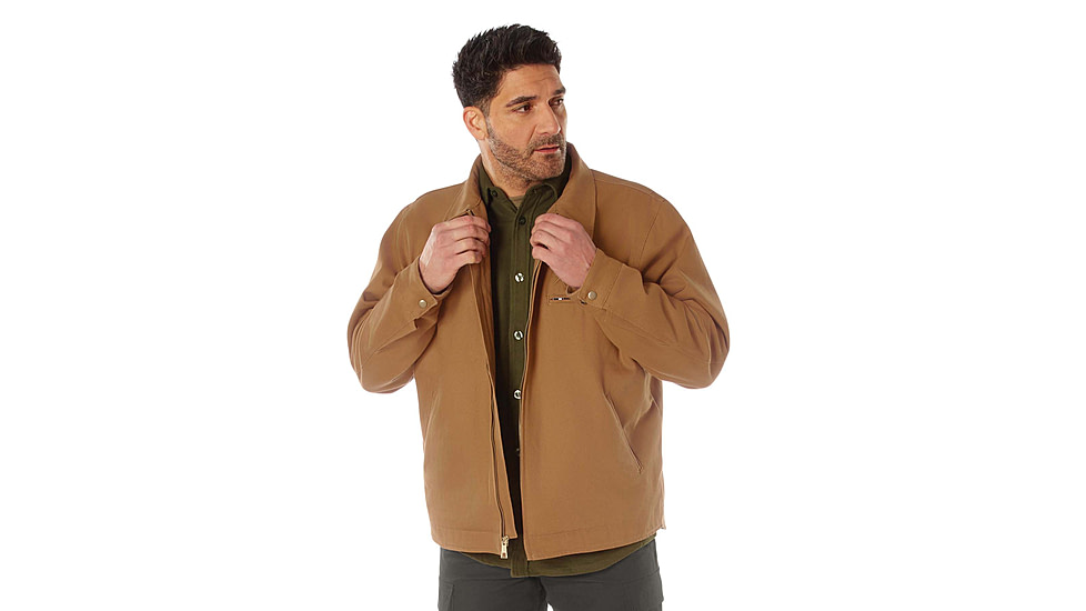Rothco Canvas Work Jacket, Work Brown, Small, 613902039193