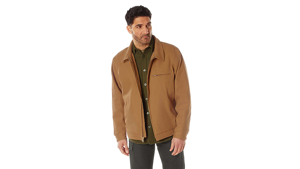 Rothco Canvas Work Jacket, Work Brown, Small, 613902039193