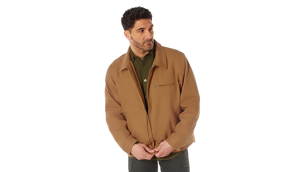 Rothco Canvas Work Jacket, Work Brown, Small, 613902039193
