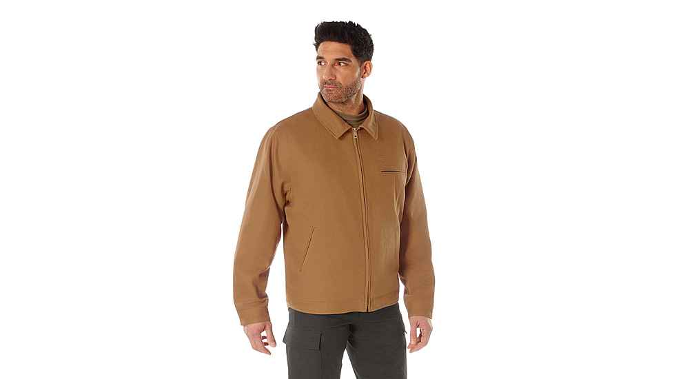 Rothco Canvas Work Jacket, Work Brown, Small, 613902039193