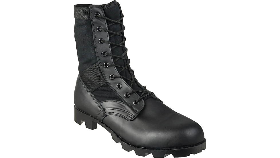 Rothco Classic Military Jungle Boots, Black, Regular, 16, 5081-Black-16-Regular