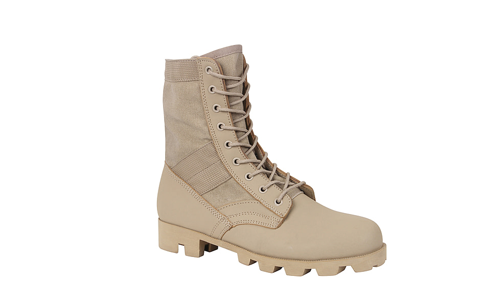Rothco Classic Military Jungle Boots, Desert Tan, 4, Regular, 5909-DesertTan-4-Regular