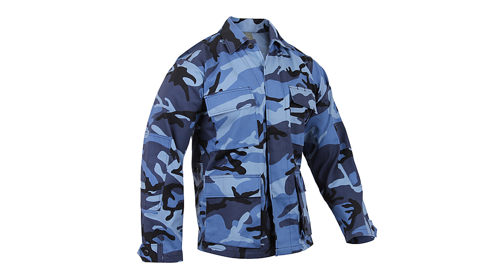 Rothco Color Camo BDU Shirt, Sky Blue Camo, XL, 8882-SkyBlueCamo-XL
