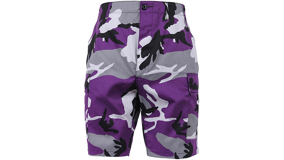 Rothco Colored Camo BDU Shorts, Ultra Violet Camo, Medium, 7100-UltraVioletCamo-M