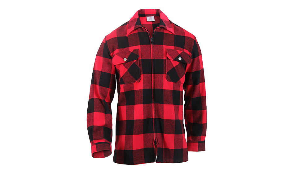 Rothco Concealed Carry Flannel Shirt, Red, Small, 3966-Red-S