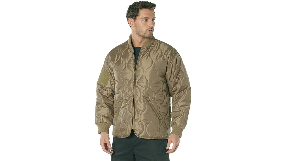 Rothco Concealed Carry Quilted Woobie Jacket - Mens, Coyote Brown, Small, 20440-CoyoteBrown-S