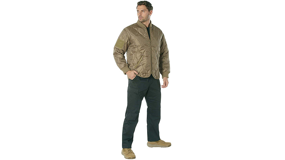 Rothco Concealed Carry Quilted Woobie Jacket - Mens, Coyote Brown, Small, 20440-CoyoteBrown-S