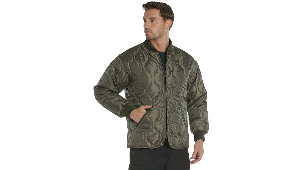 Rothco Concealed Carry Quilted Woobie Jacket - Mens, Olive Drab, Small, 20430-OliveDrab-S