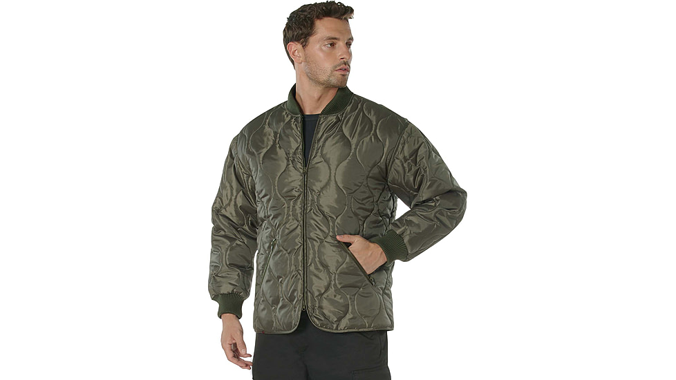 Rothco Concealed Carry Quilted Woobie Jacket - Mens, Olive Drab, Small, 20430-OliveDrab-S