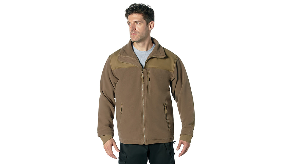 Rothco Concealed Carry Spec Ops Fleece Jacket, Coyote Brown, Small, 86675-CoyoteBrown-S