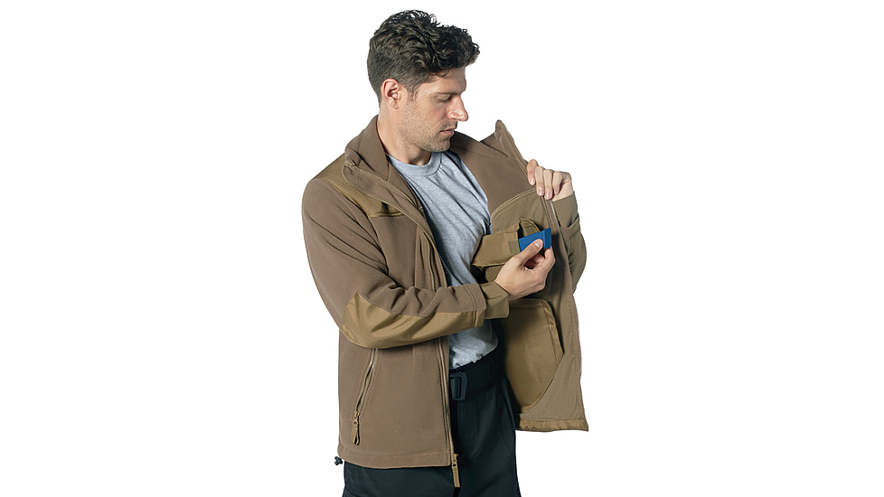 Rothco Concealed Carry Spec Ops Fleece Jacket, Coyote Brown, Small, 86675-CoyoteBrown-S