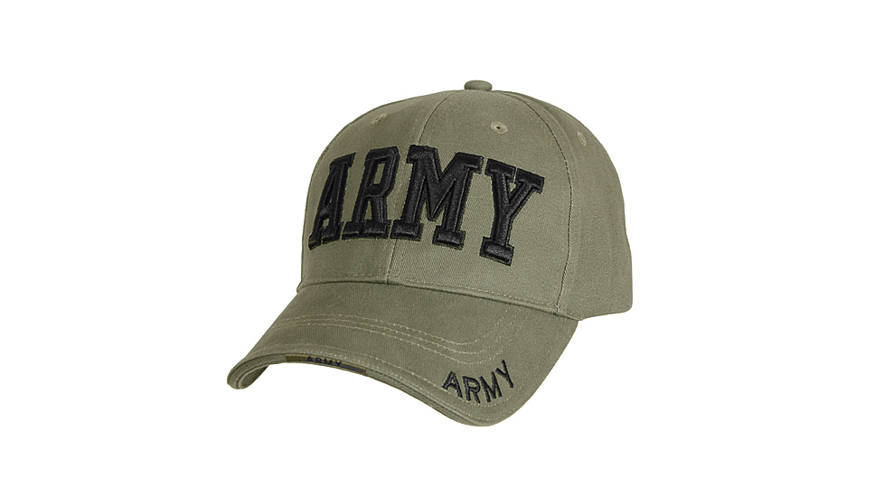 Rothco Deluxe Army Embroidered Low Profile Insignia Cap, Olive Drab, 9508-OliveDrab