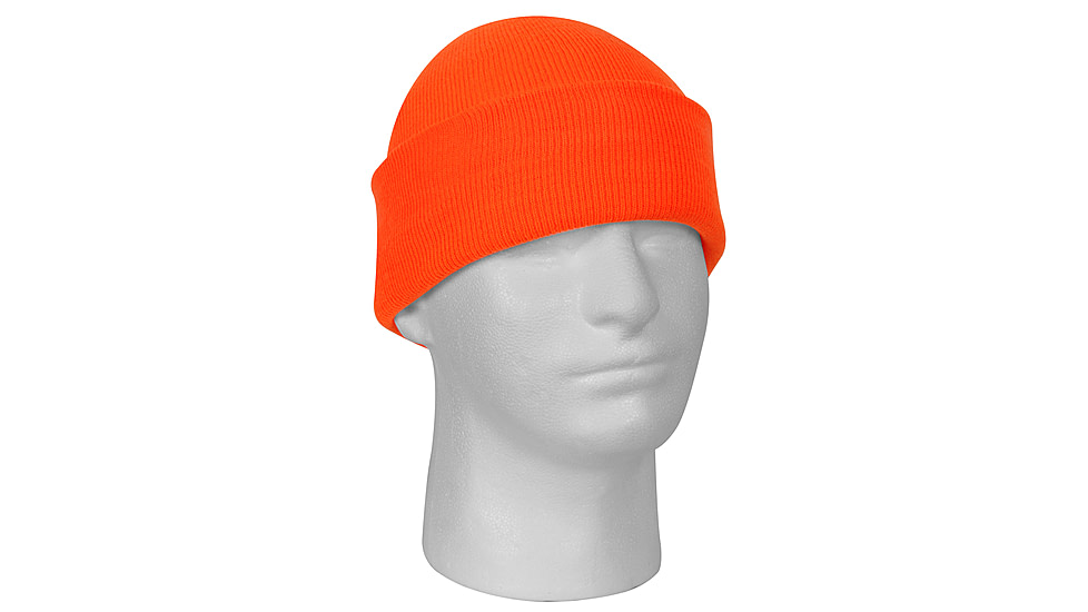 Rothco Deluxe Fine Knit Watch Cap, Safety Orange, 5783-SafetyOrange