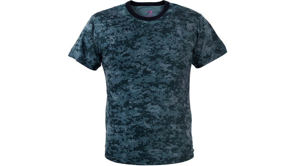Rothco Digital Camo T-Shirt, Midnight Navy Blue, L, 88947-MidnightNavyBlue-L