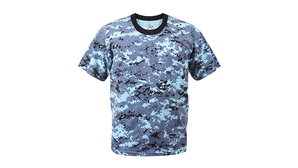 Rothco Digital Camo T-Shirt, Sky Blue Digital Camo, M, 8947-SkyBlueDigitalCamo-M