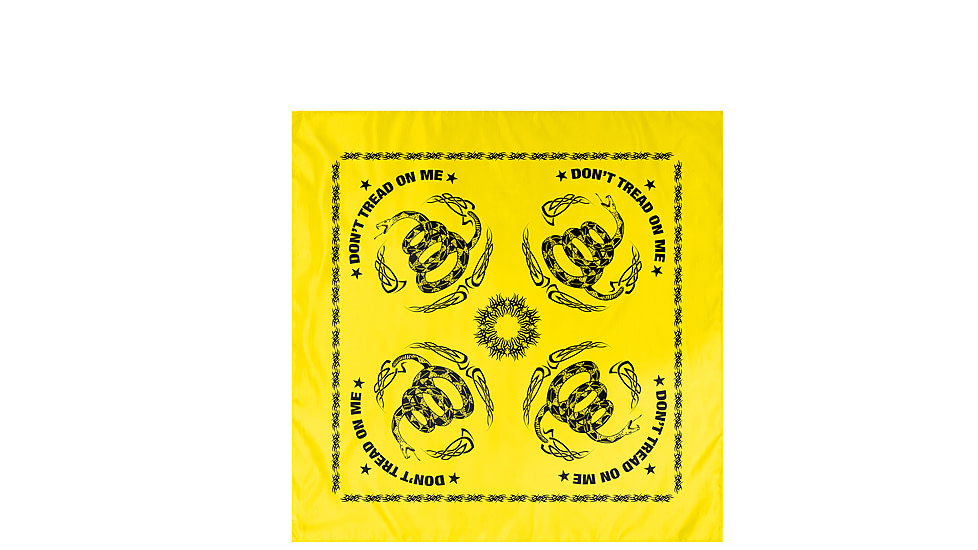 Rothco Dont Tread On Me Bandana, Yellow/Black, 4932-YellowBlack