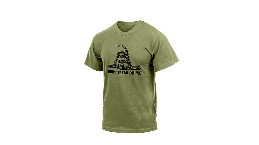 Rothco Don't Tread On Me Vintage T-Shirt, Olive Drab, XL, 67707-OliveDrab-XL