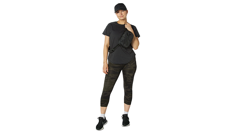 Rothco Essential Moisture Wicking Raglan Sleeve T-Shirt - Womens, Black, 2XL, 13250-Black-2XL