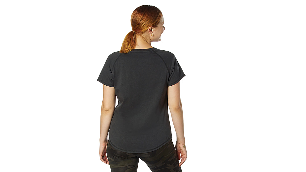 Rothco Essential Moisture Wicking Raglan Sleeve T-Shirt - Women's, Black, 2XL, 13250-Black-2XL