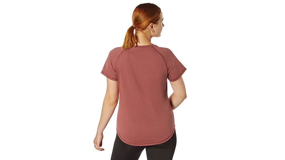 Rothco Essential Moisture Wicking Raglan Sleeve T-Shirt - Womens, Terracotta, Small, 13254-Terracotta-S