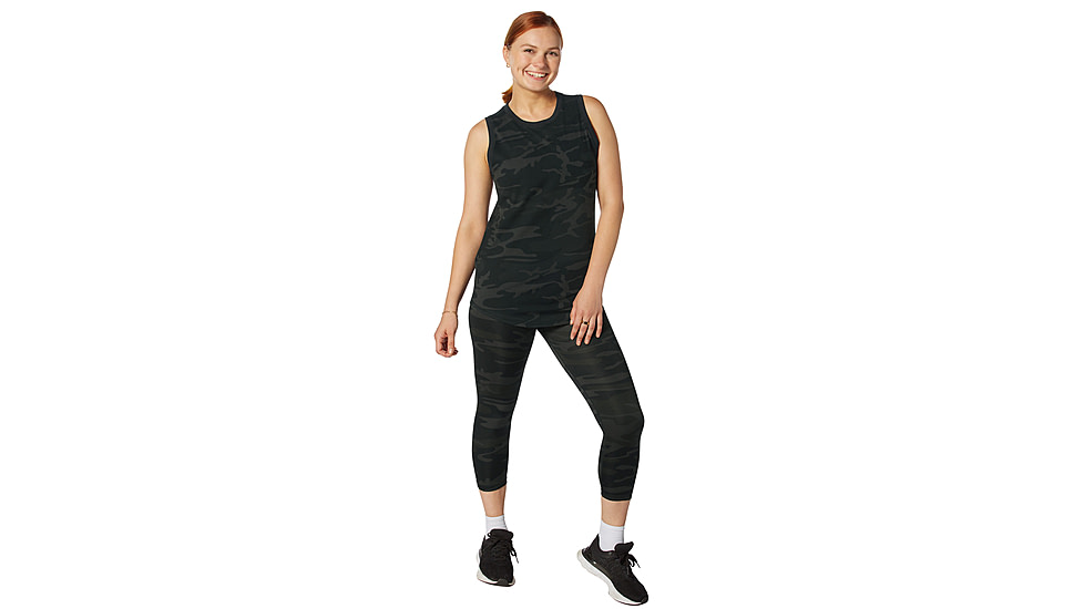Rothco Essential Moisture Wicking Tank Top - Women's, Midnight Black Camo, 2XL, 13278-MidnightBlackCamo-2XL