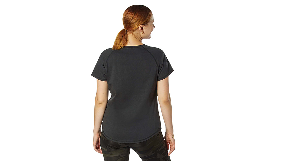 Rothco Essential Raglan Sleeve T-Shirt - Womens, Black, 2XL, 13200-Black-2XL