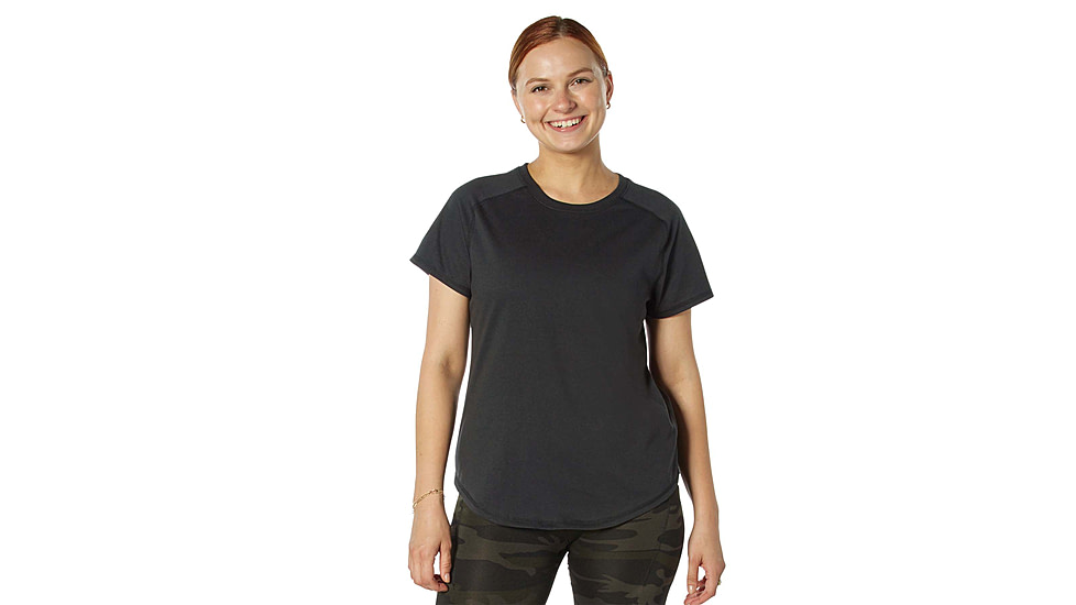 Rothco Essential Raglan Sleeve T-Shirt - Women's, Black, 2XL, 13200-Black-2XL