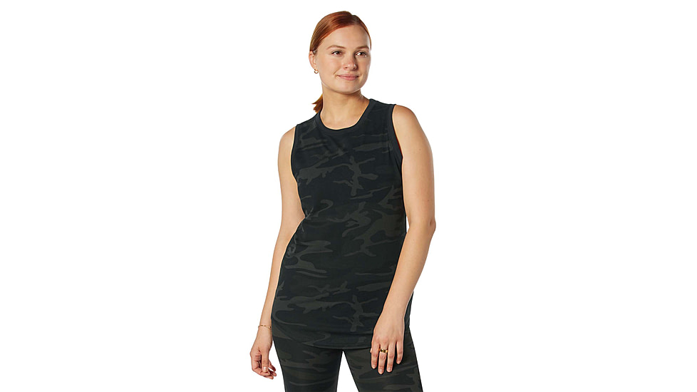 Rothco Essential Tank Top - Women's, Midnight Black Camo, 2XL, 13238-MidnightBlackCamo-2XL