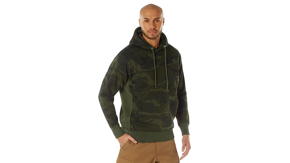 Rothco Every Day Pullover Hooded Sweatshirt 4961, L, Camo, 42095-MidnightWoodlandCamo-L