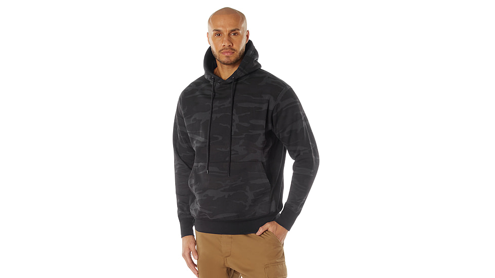 Rothco Every Day Pullover Hooded Sweatshirt 4961, L, Midnight Black Camo, 42085-MidnightBlackCamo-L