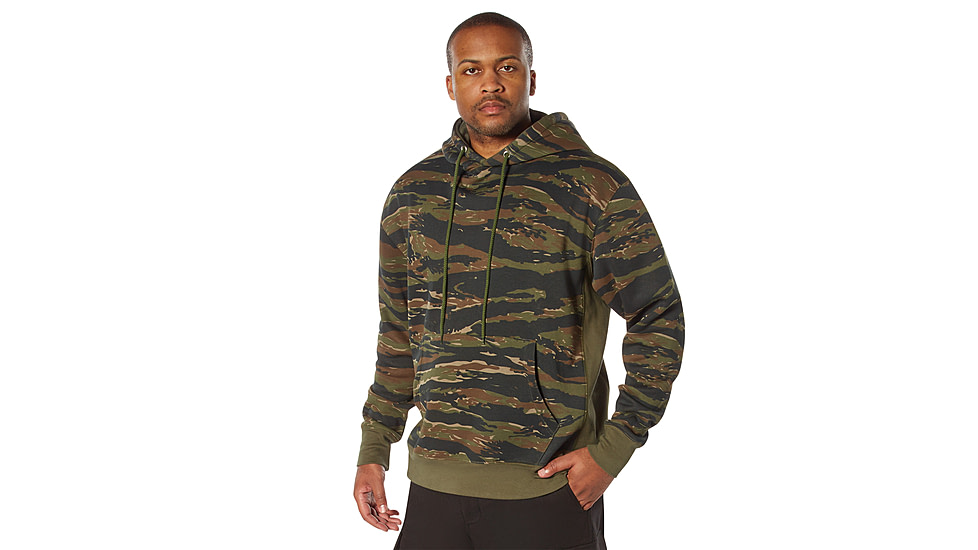 Rothco Every Day Pullover Hooded Sweatshirt - Mens, Tiger Stripe Camo, Small, 43050-TigerStripeCamo-S