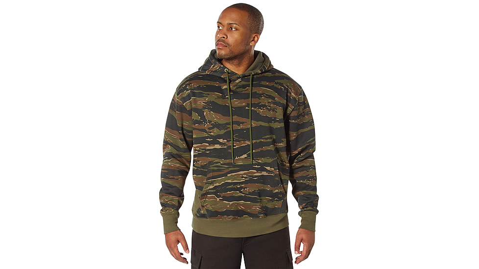 Rothco Every Day Pullover Hooded Sweatshirt - Mens, Tiger Stripe Camo, Small, 43050-TigerStripeCamo-S