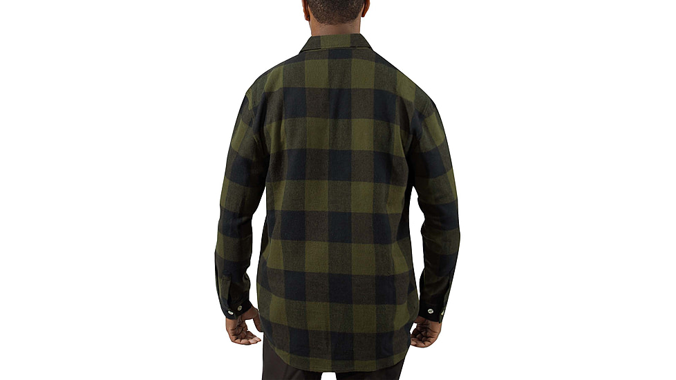 Rothco Extra Heavyweight Buffalo Plaid Flannel Shirt - Mens, Olive Drab Plaid, Small, 47385-OliveDrabPlaid-S