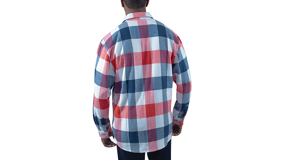 Rothco Extra Heavyweight Buffalo Plaid Flannel Shirt - Mens, Red/White/Blue Plaid, Small, 47390-RedWhiteBluePlaid-S