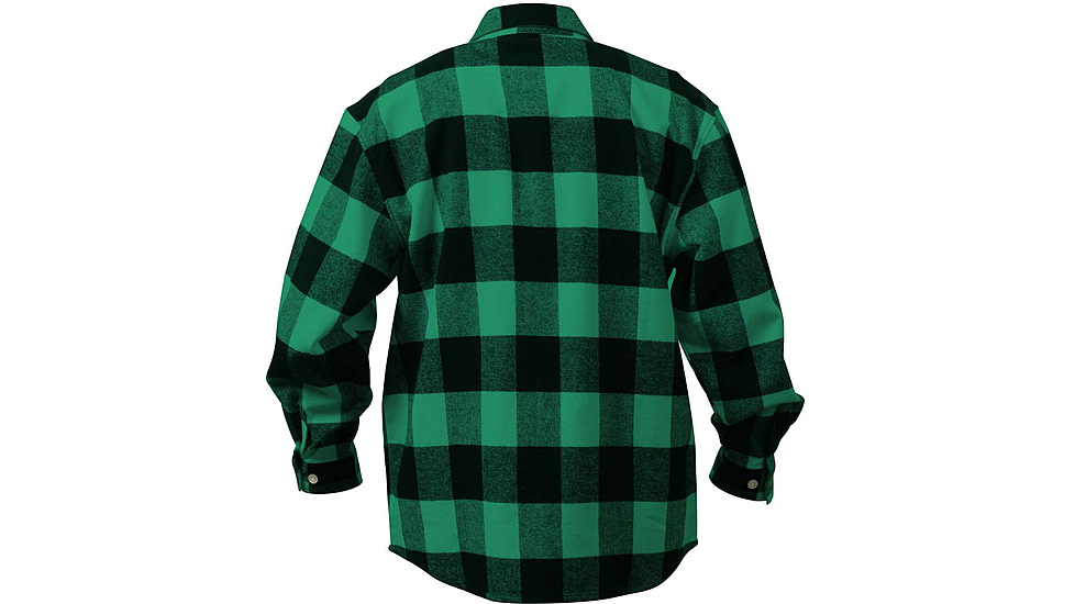 Rothco Extra Heavyweight Buffalo Plaid Flannel Shirts, Green Plaid, XL, 4739-GreenPlaid-XL