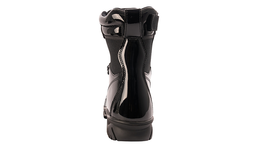 Rothco Forced Entry High-Gloss Tactical Boot with Side Zipper - 8 Inch, Black, 12, 50530-Black-12