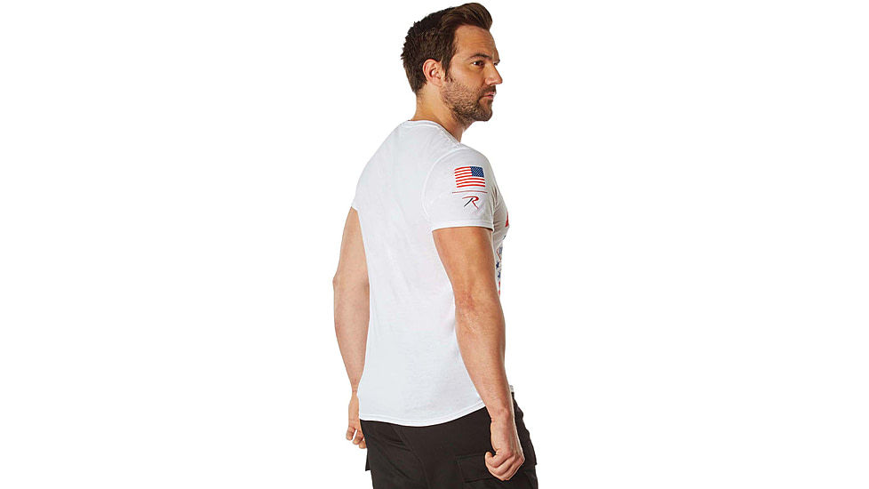 Rothco Freedom &amp; Liberty Patriotic T-Shirt, White, Small, 18120-White-S