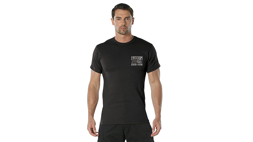 Rothco Freedom Over Fear T-Shirt - Mens, Black, 2XL, 18171-Black-2XL