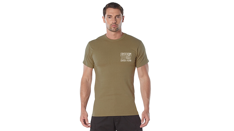 Rothco Freedom Over Fear T-Shirt - Men's, Coyote Brown, 2XL, 18181-CoyoteBrown-2XL