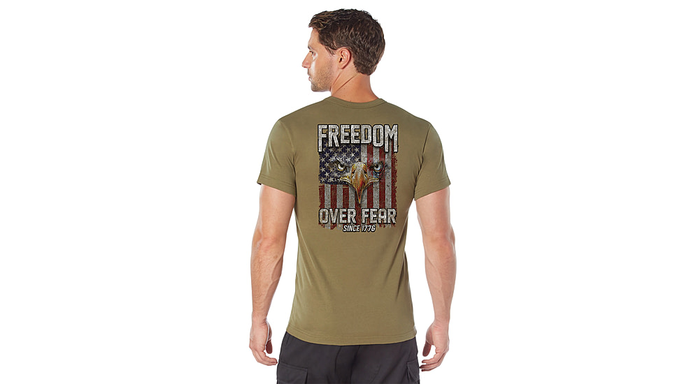Rothco Freedom Over Fear T-Shirt - Mens, Coyote Brown, 2XL, 18181-CoyoteBrown-2XL