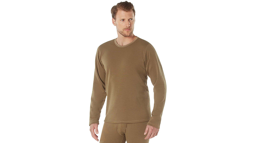 Rothco Gen III Level II Underwear Crew Top - Mens, Coyote Brown, Small, 69140-AR670-1CoyoteBrown-S