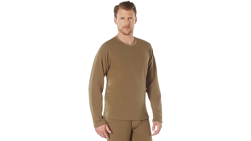 Rothco Gen III Level II Underwear Crew Top - Mens, Coyote Brown, Small, 69140-AR670-1CoyoteBrown-S