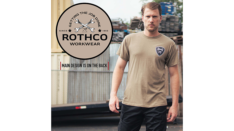 Rothco Getting The Job Done T-Shirt, Coyote Brown, S, 11355-CoyoteBrown-S